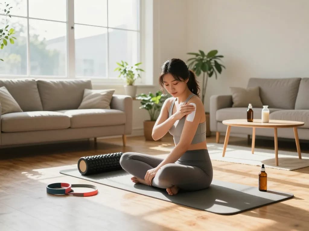 Scena di benessere con sigarette elettroniche che presenta olio di CBD ed estratto di canapa con elementi fitness.