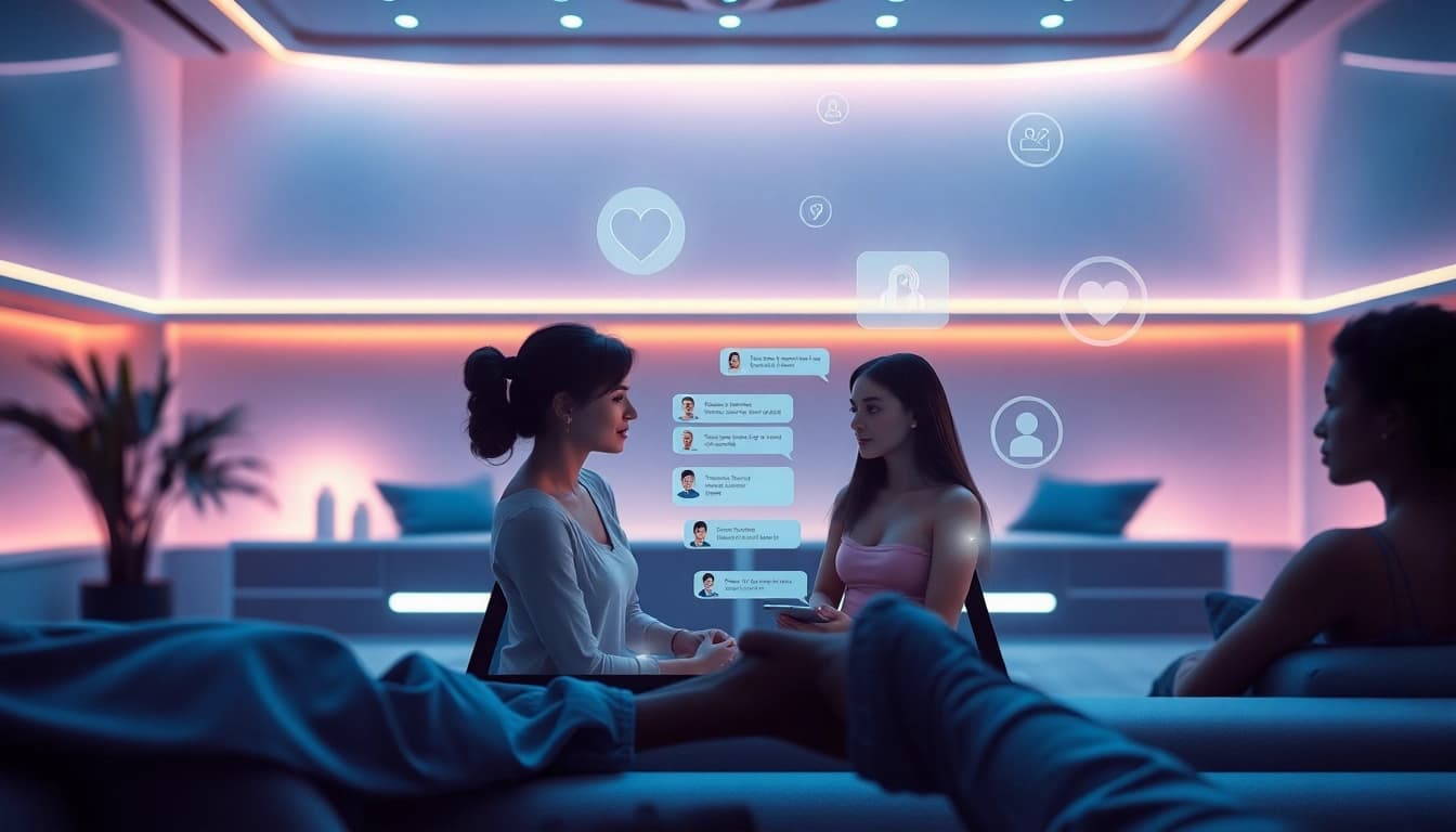 Engaging AI chatbot interface for intimate conversations, showcasing sex ai chat in a modern digital landscape.