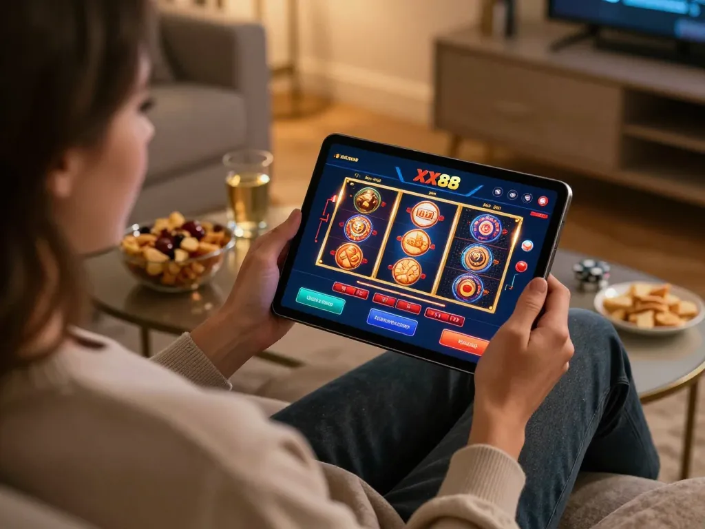 xx88 lừa đảo investigation while playing online casino games in a cozy living room