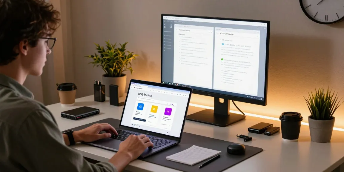 WPS Download page displayed on a laptop in a modern digital workspace focused on technology.
