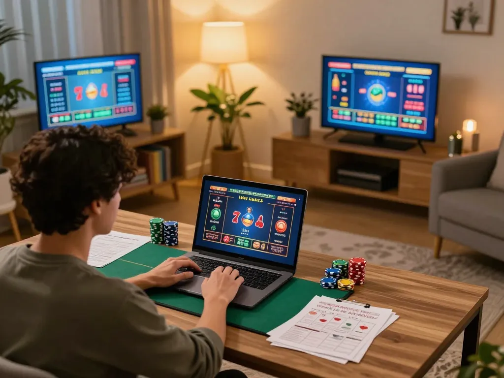 Engaging in online betting with 23win lừa đảo concerns while enjoying a home gaming atmosphere.