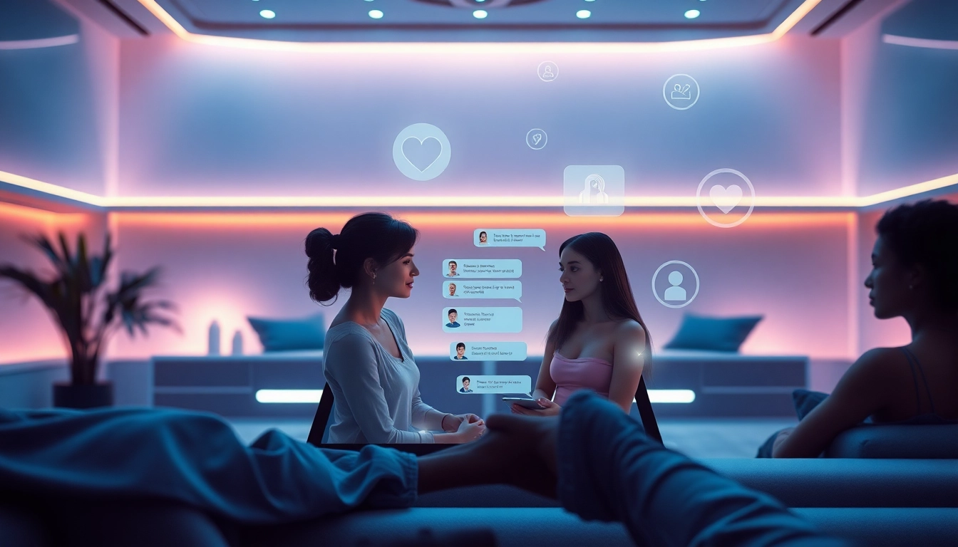 Engaging AI chatbot interface for intimate conversations, showcasing sex ai chat in a modern digital landscape.