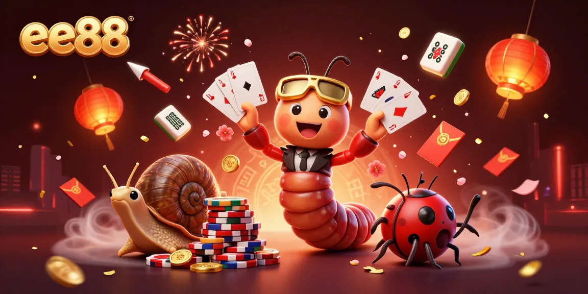 Experience the excitement of ee88 with cartoon characters and vibrant casino elements.